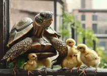 jabuti e pintinhos abandonados