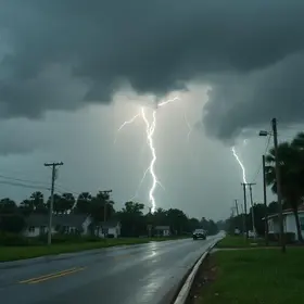 pancadas rápidas de chuva em Americana