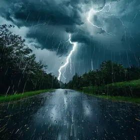 Americana deve ter um dia com pancadas fortes e rápidas