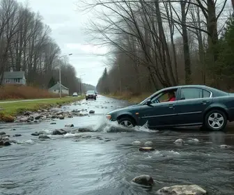 carro cai em córrego em americana