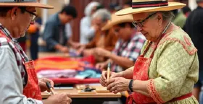 artesãos na Festa de São João de Carioba