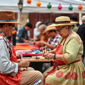 artesãos na Festa de São João de Carioba