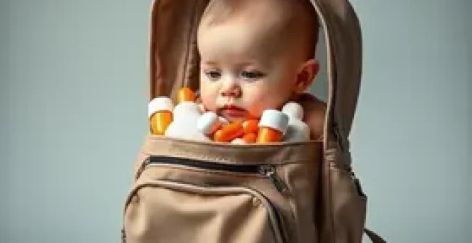 droga encontrada em mochila de bebê