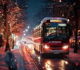 ônibus iluminado